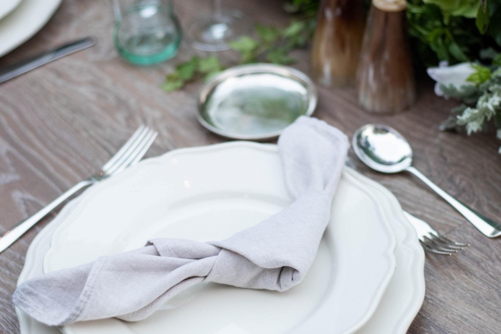 Sand colour linen napkin - Image 1