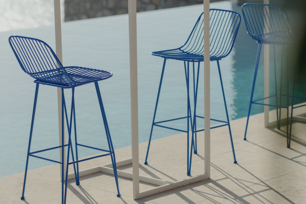 Eva blue cocktail chair - Image 1